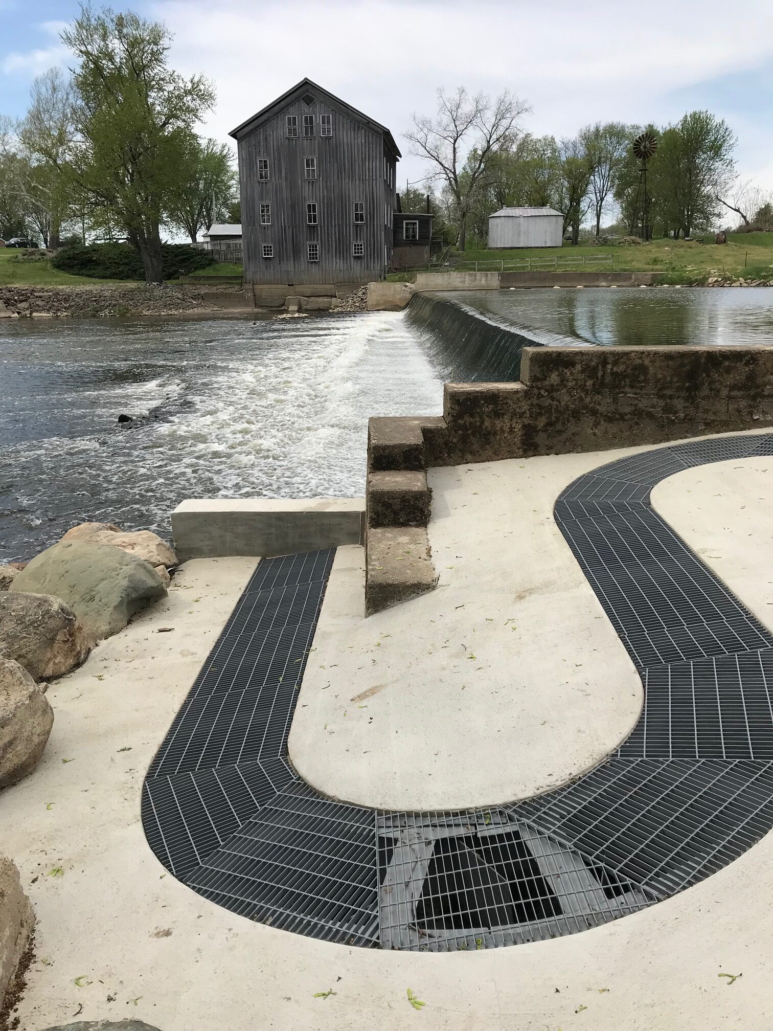 Finished Ladder at Stockdale Dam on Eel River, IN