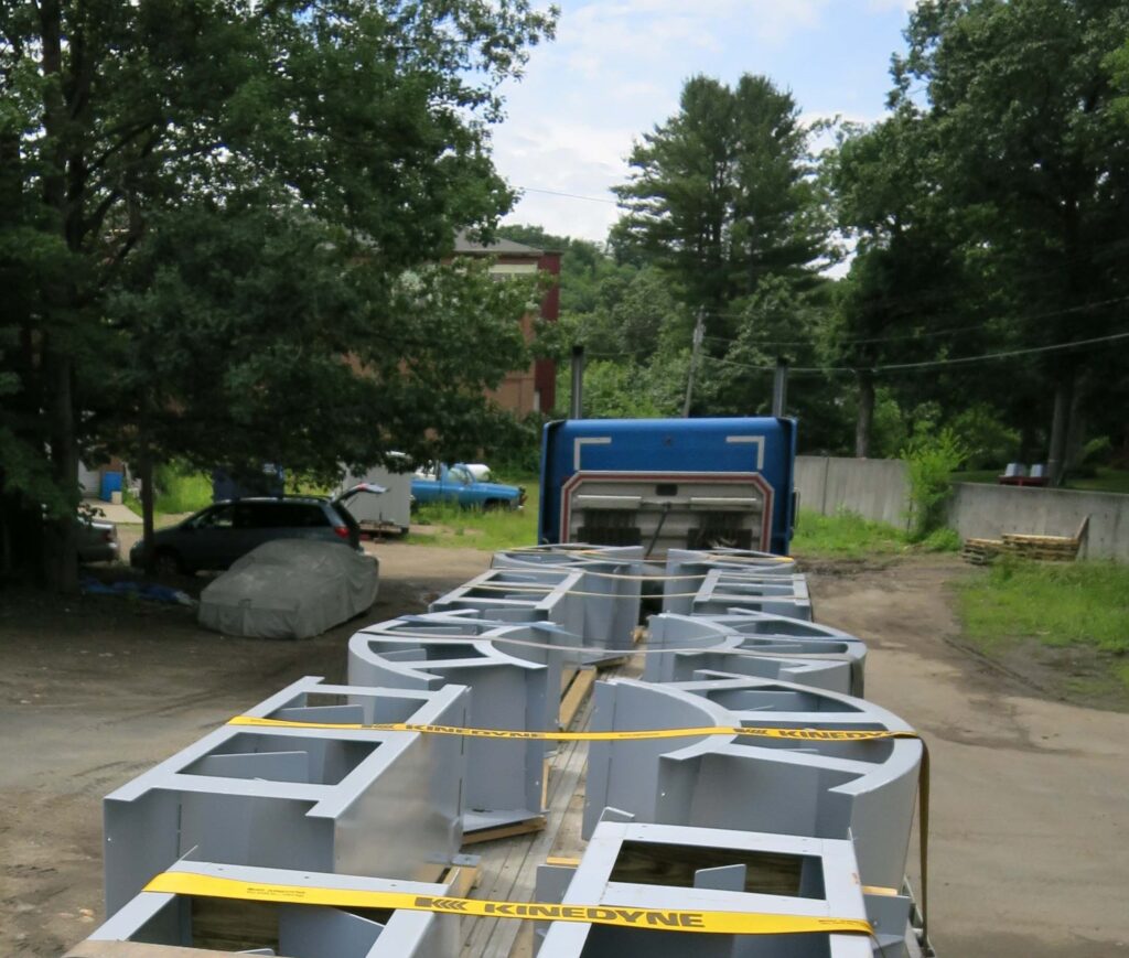 Ladder on truck en route